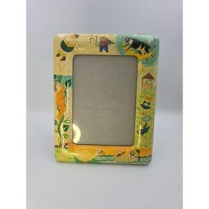 Vintage Nursery Rhyme Picture Frame Decoupage Photo Mother's Goose Humpty Dumpty